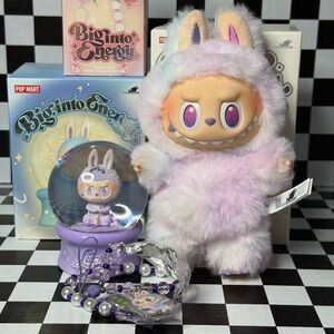 Luck big into energy bundle of 3. Snow globe. Plush pendant. Phone charm